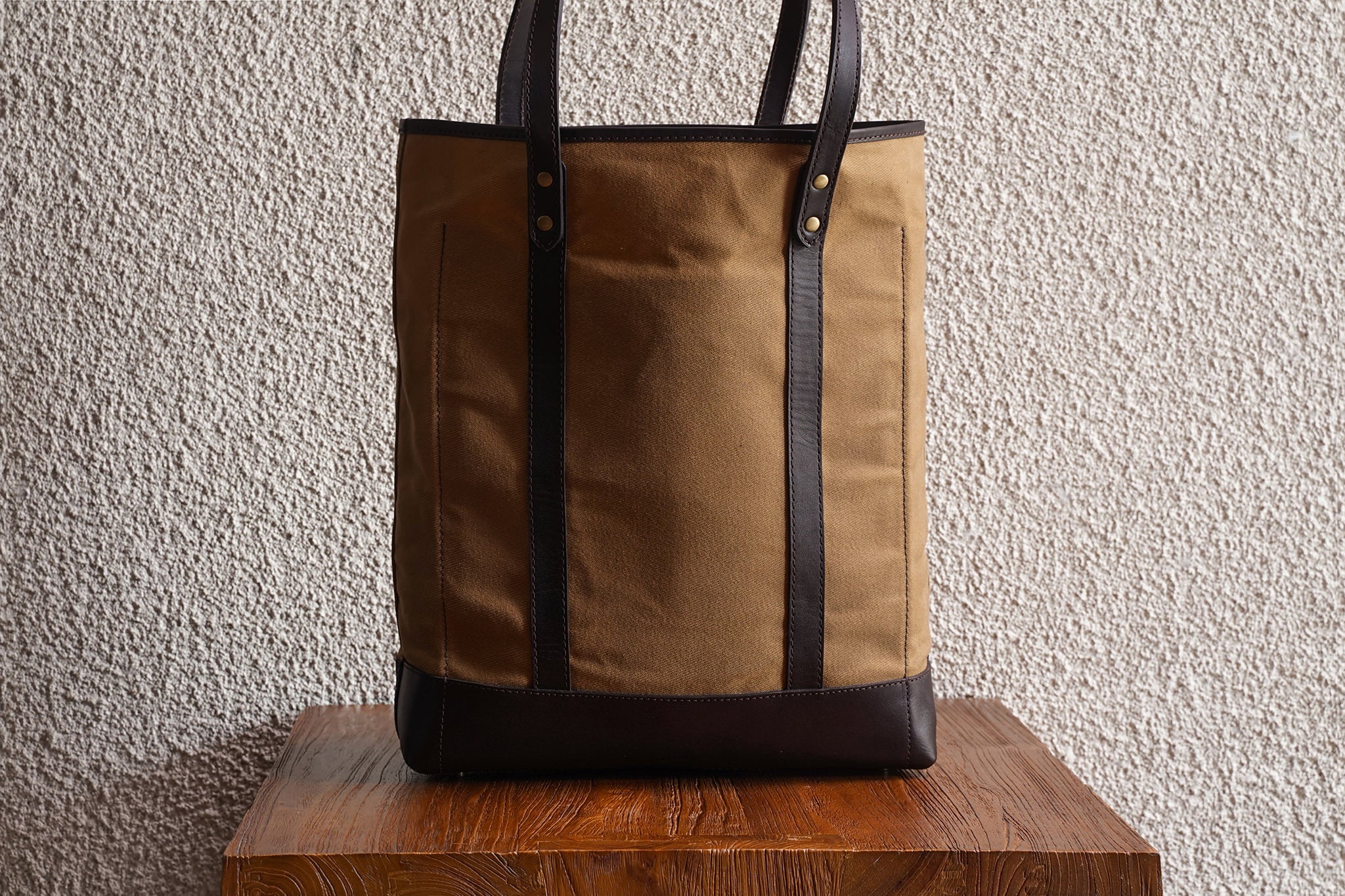 Slim Tote/Mocca - Waxed Twill