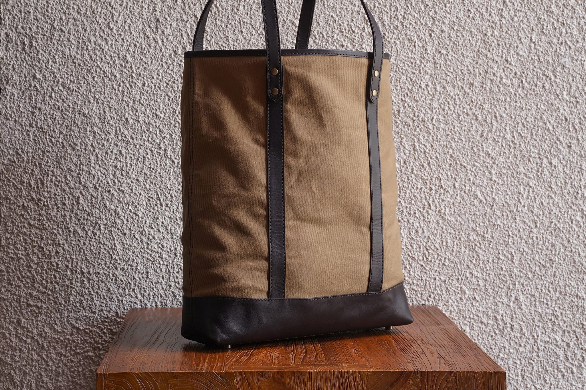 Slim Tote/Mocca - Waxed Twill